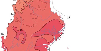 3.2.1 Temperatur I Sverige är det enbart Västerbotten som har större skillnader i medeltemperatur under vintern än Värmland (SMHI faktablad nr 42, 2009).