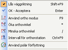 13.08.2012 Kapitel 2... 31 DDS-CAD Arkitekt 7 Vägg/golv Den sneda väggens start och slut ska nu justeras mot väggen nedanför och ovanför.