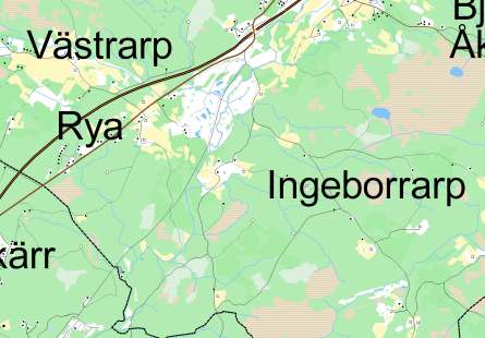 Ingeborrarpsgården ligger öster om