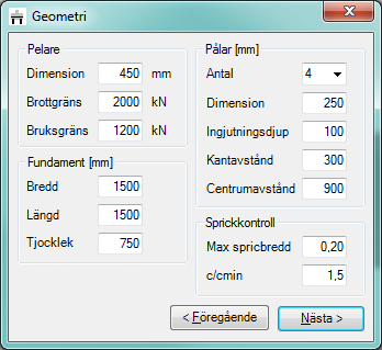 caeec241 Pålfundament Sidan 5(8) 2.2 Geometri Figur 2.