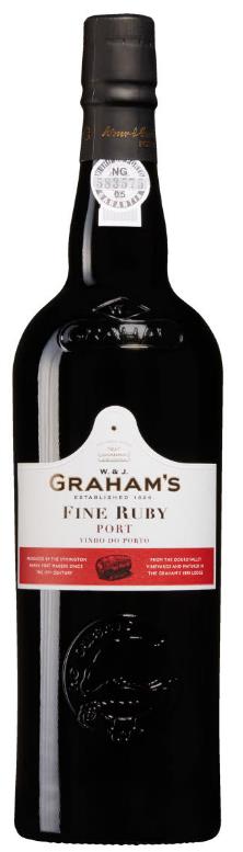 9. Graham's, Fine Ruby Port (Passade extra bra till lite Gruyère-ost!) Alkoholhalt 19 % Färg Tät, mörk, blåröd färg.