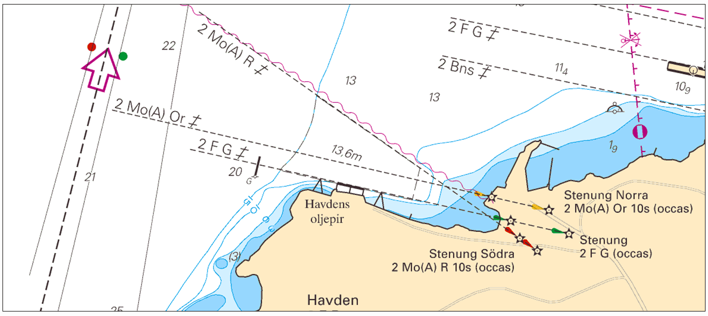 2014-09-25 12 Nr 513 Skagerrak * 9796 Sjökort: 932 Sverige. Skagerrak. Stenungsund. Havdens oljepir. Ensfyrar.