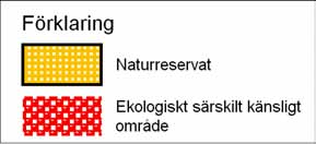 5 Ekologiskt känsliga områden Bild 3. Ekologiskt känsliga områden inom Vaskabäckens avrinningsområde.