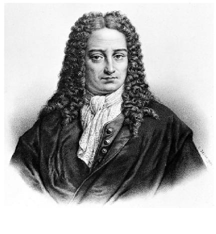 Gottfried Wilhelm von Leibniz (66-76) föddes i Leipzig där hr redn som 5-åring börjde vid universitetet.