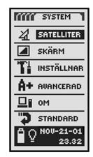 1 BASFUNKTIONER DE FEM HUVUDSIDORNA 2 Vägpunkt Spår Rutt Trippdata Hur man navigerar med GPS 100 S Din GPS 100 S tar emot signaler från Global Positioning System-satelliter som är i fasta