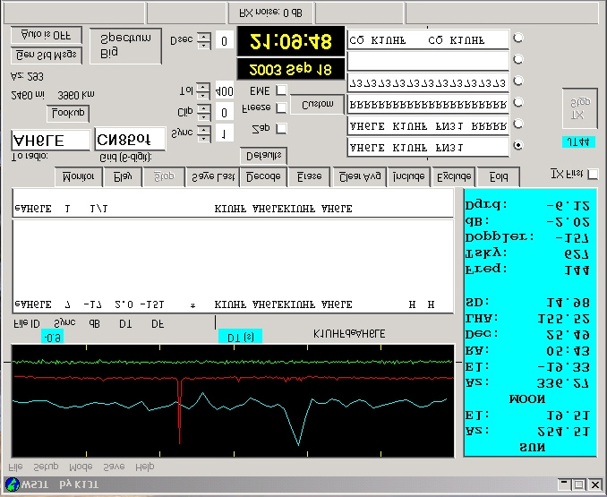 WSJT JT65 AH6LE on JT44