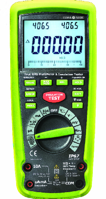 Multimetrar Elma 5800 isolationstestare med inbyggd TRMS-multimeter Trådlös PC-kommunikation, IP67, temperaturmätning och KAT IV 600V E-NR.