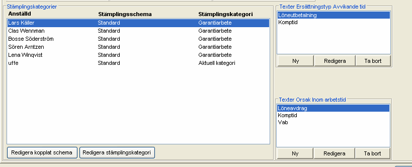 Uppdatering intervall 30s Här anges hur ofta funktionen skall uppdatera aktiviteter från andra datorer.