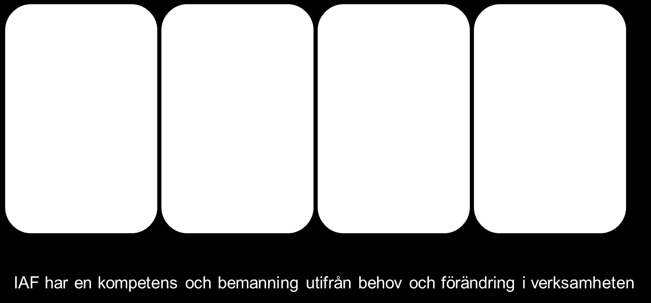 Generaldirektörens förord Sedan verksamhetsåret 2010 har IAF:s verksamhet varit indelad i fyra verksamhetsgrenar.