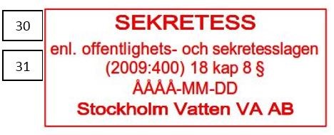 AA-F-BDD-T-0001_02 02 Manual Digital Design - MDD 1.4 11 (31) 4.2 Krav på metadata placeringsorienterat A1 Figur 4.2 Ritningshuvud A1 Tabell 4.