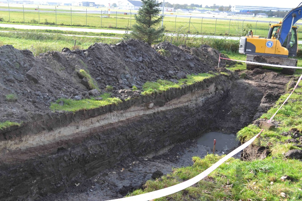 3.4. Gyttjeprofil 3.4.1. Stratigrafi I nordvästra delen av utgrävningsområdet öppnades ett schakt (profil 3). Schaktet var ca 230 cm djupt och beläget ca 2 meter över dagens havsnivå.