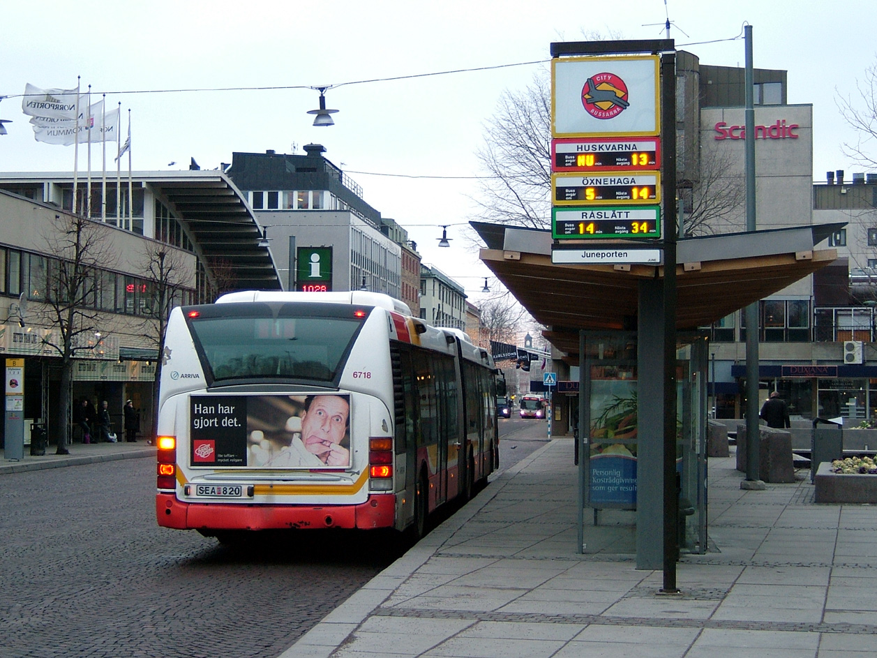 Trend Hållplatsinfo läsbar på långt håll Citybussarna i Jönköping