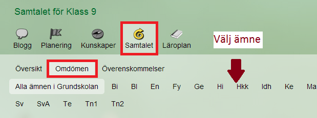 Se vidare på Unikums hjälpsidor>> Så här skriver du omdömen: Gå till Klassens/Gruppens startsida genom att klicka på Klassens/Gruppens namn eller Kort.