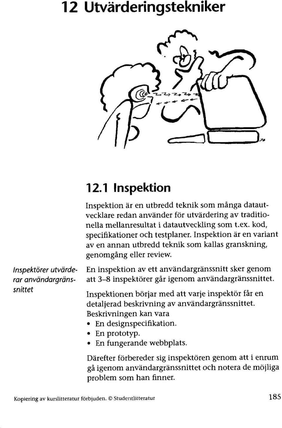 Inspektion ar en variant av en annan utbredd teknik som kallas granskning, genomghg eller review.