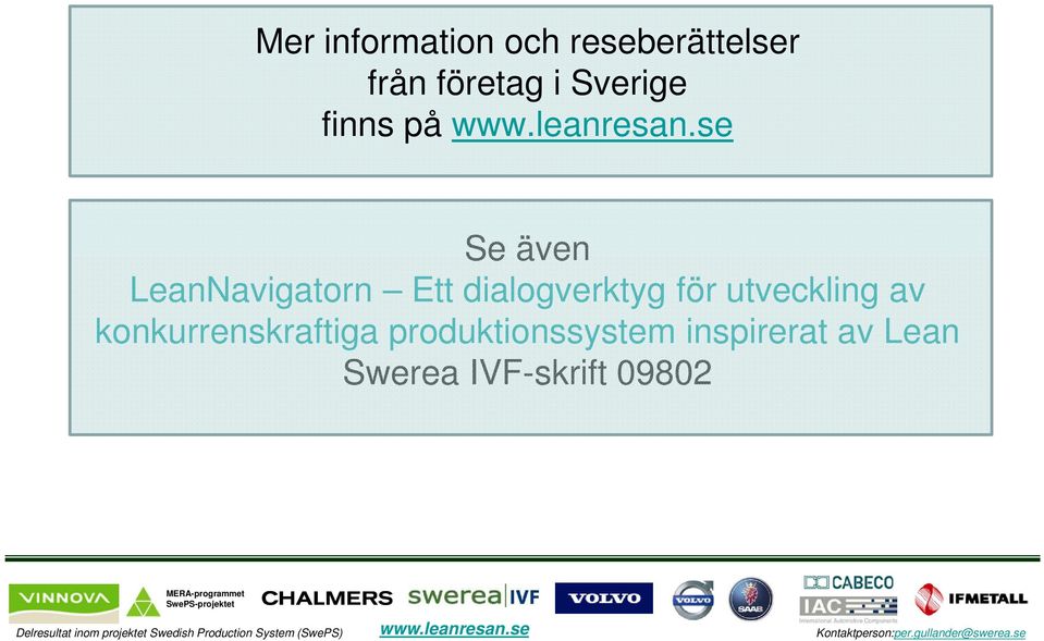 utveckling av konkurrenskraftiga produktionssystem