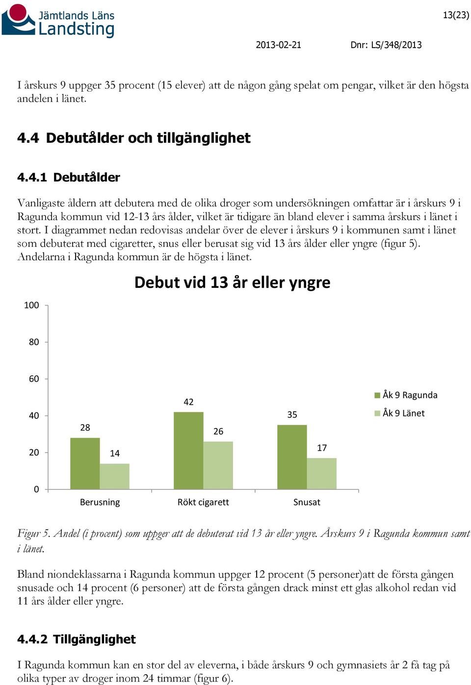 än bland elever i samma årskurs i länet i stort.