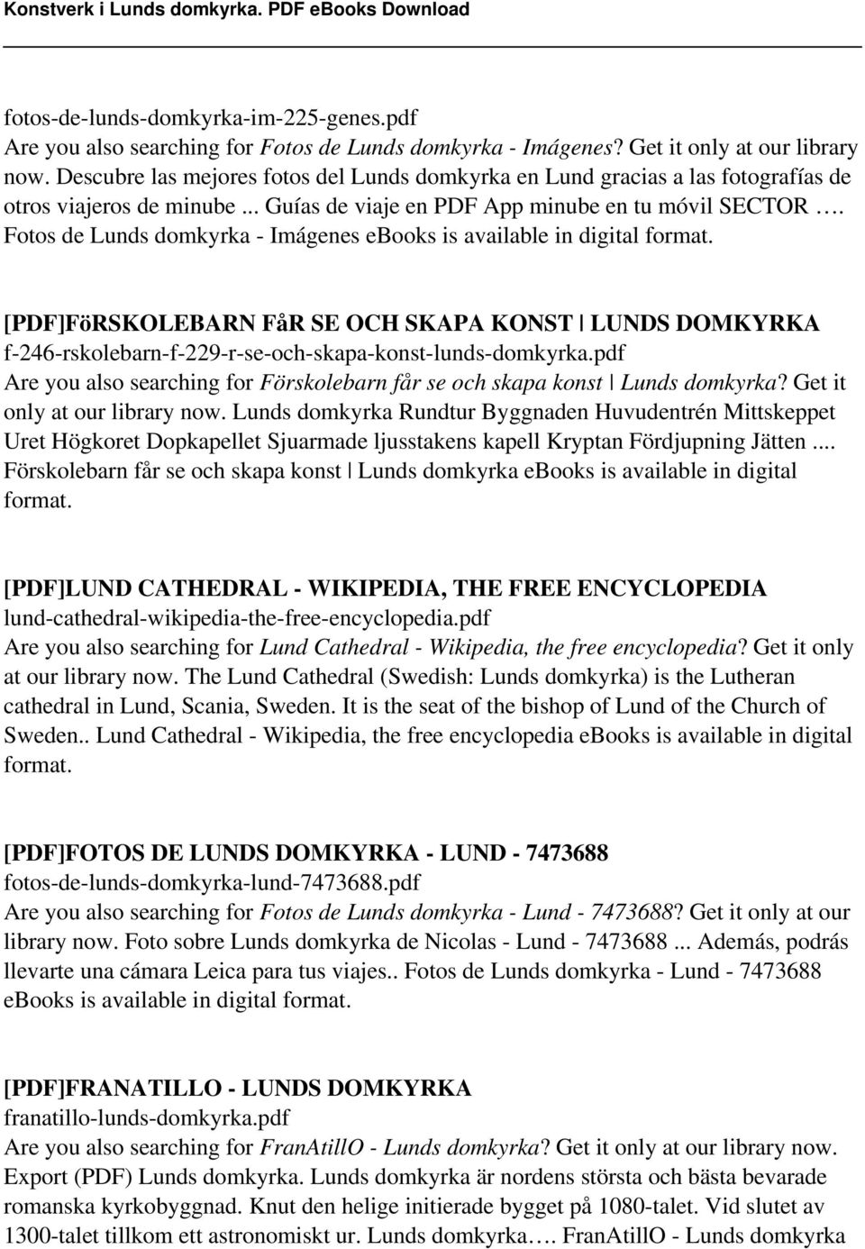 Fotos de Lunds domkyrka - Imágenes ebooks is available in digital [PDF]FöRSKOLEBARN FåR SE OCH SKAPA KONST LUNDS DOMKYRKA f-246-rskolebarn-f-229-r-se-och-skapa-konst-lunds-domkyrka.