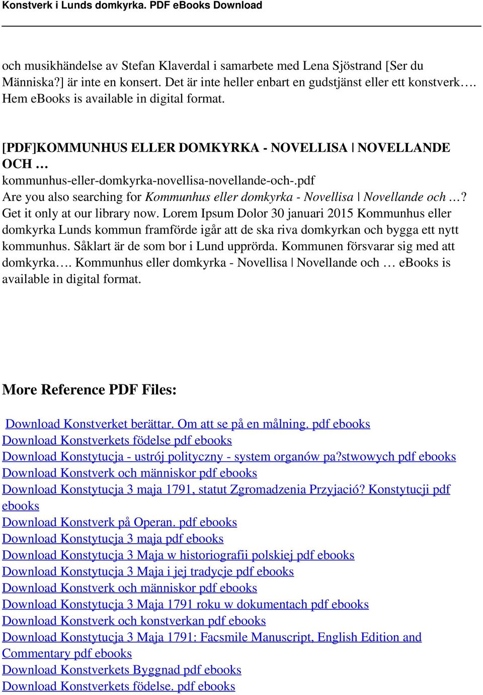 pdf Are you also searching for Kommunhus eller domkyrka - Novellisa Novellande och? Get it only at our library now.
