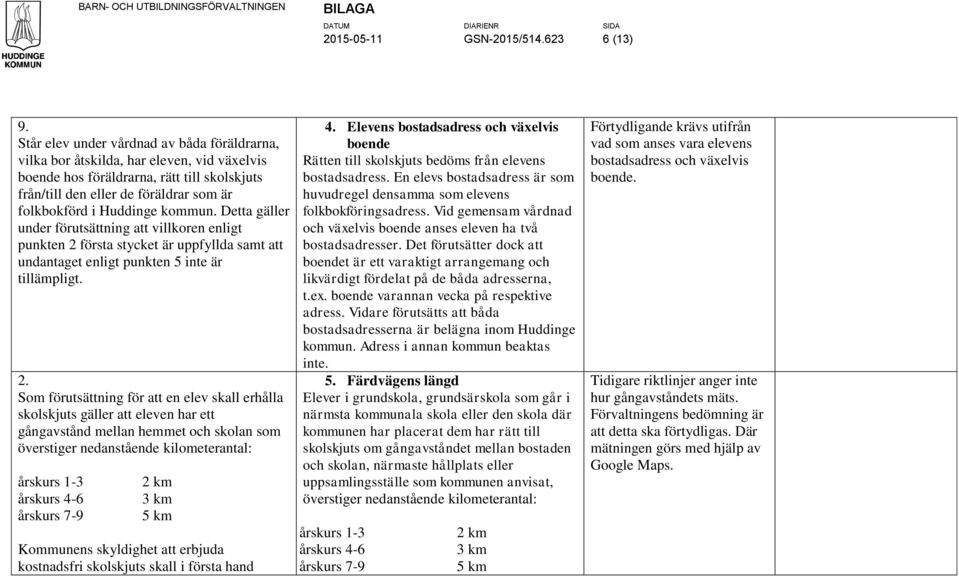 kommun. Detta gäller under förutsättning att villkoren enligt punkten 2 