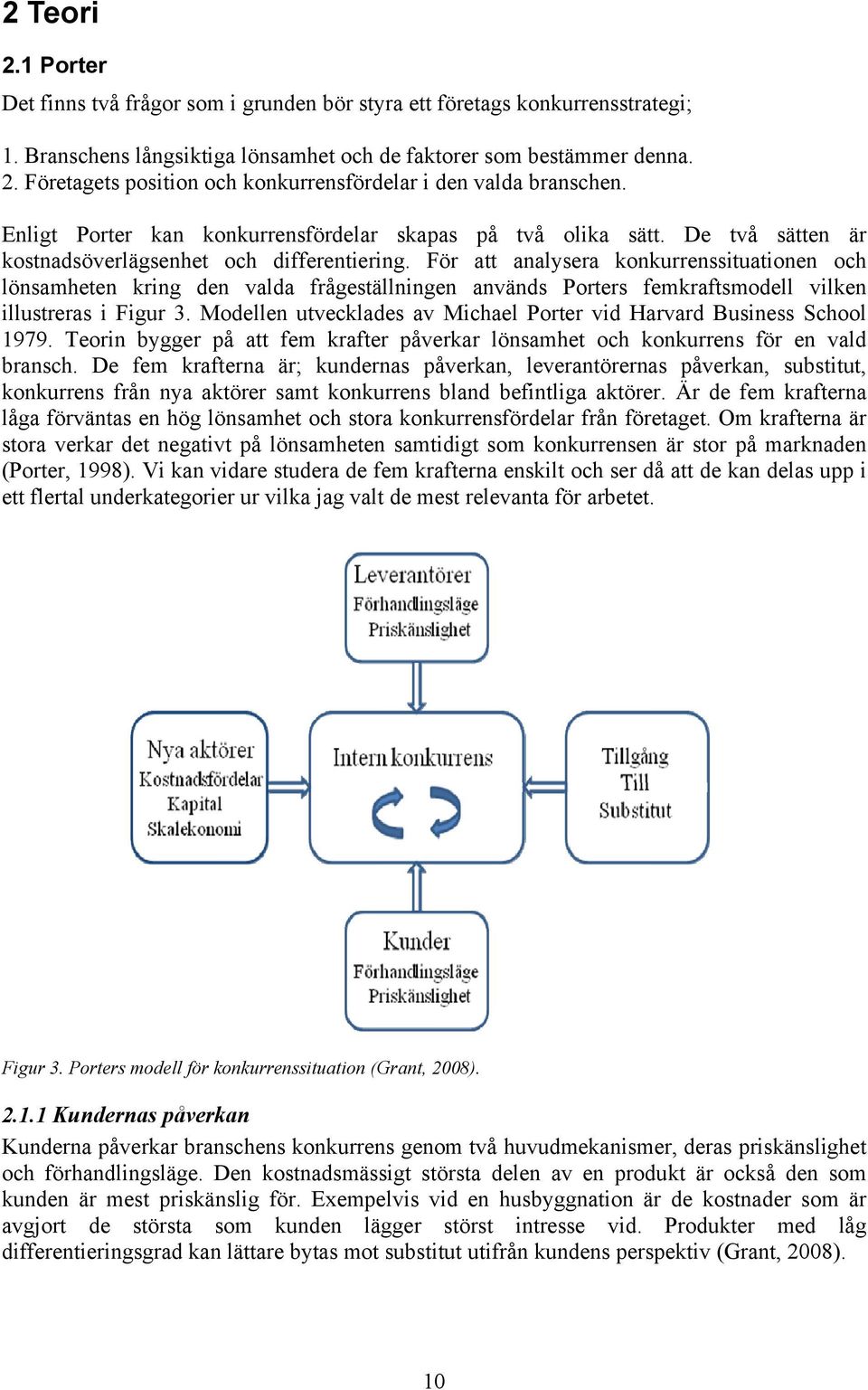 För att analysera konkurrenssituationen och lönsamheten kring den valda frågeställningen används Porters femkraftsmodell vilken illustreras i Figur 3.
