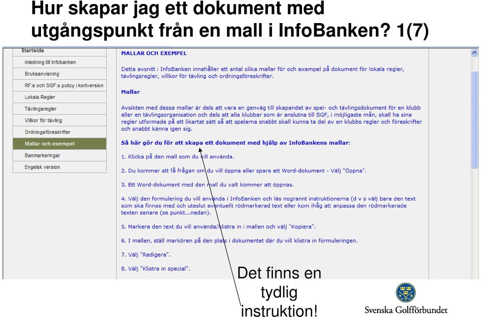 mall i InfoBanken?
