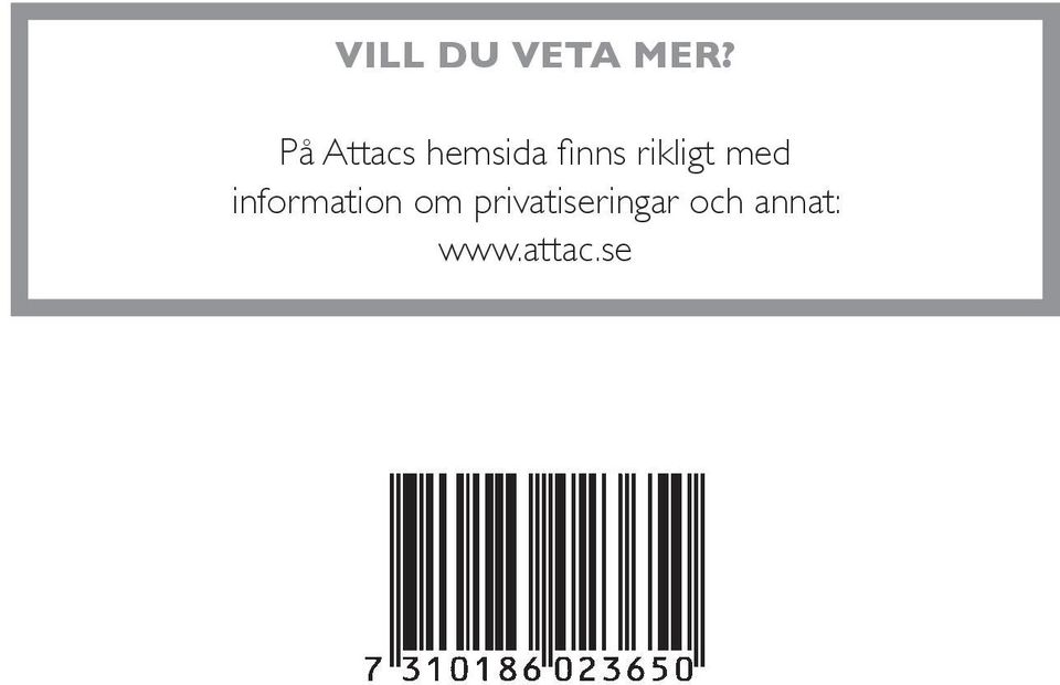 rikligt med information om