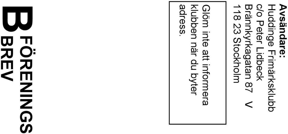 23 Stockholm Glöm inte att informera