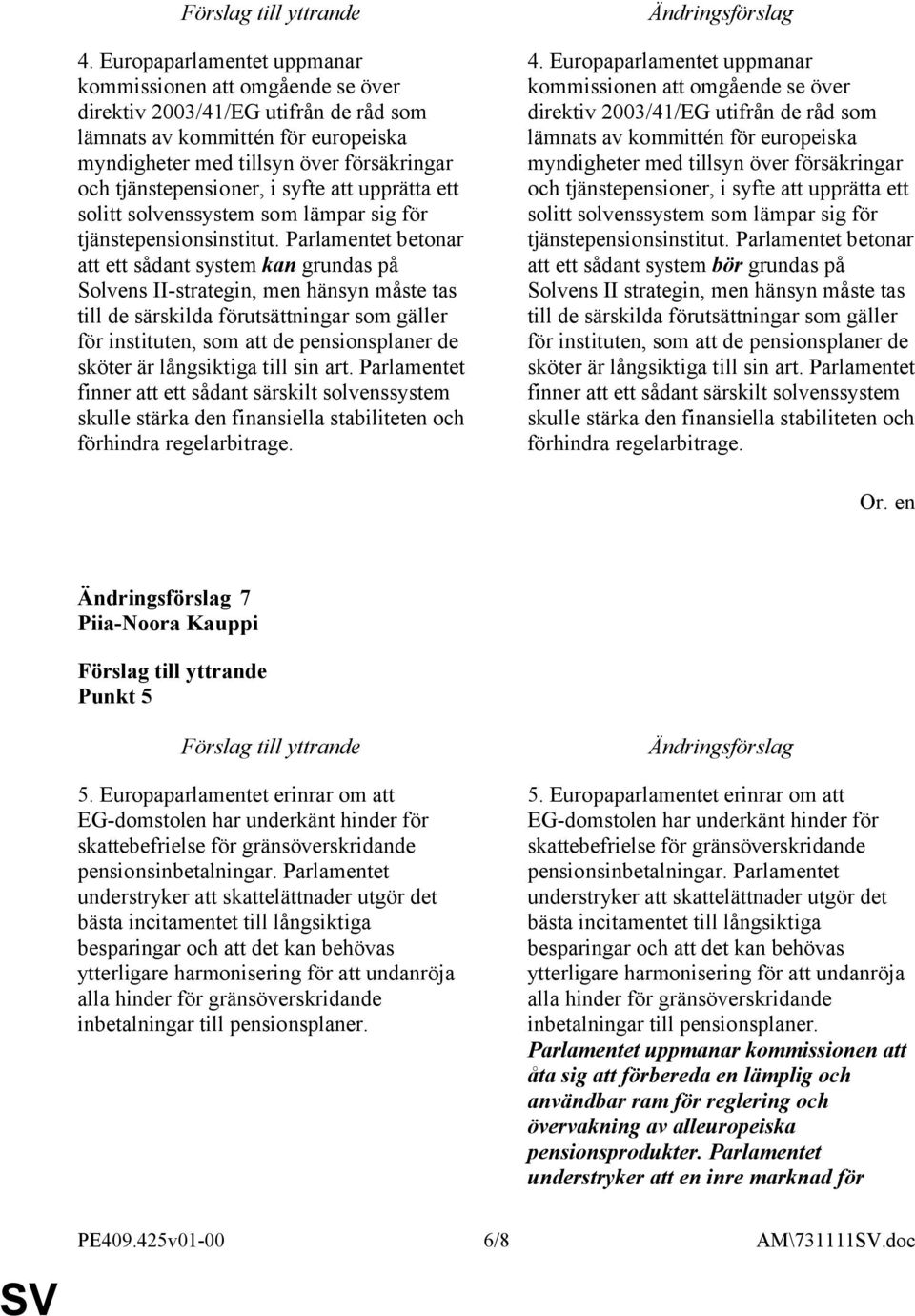 långsiktiga till sin art. Parlamentet finner att ett sådant särskilt solvenssystem skulle stärka den finansiella stabiliteten och förhindra regelarbitrage.