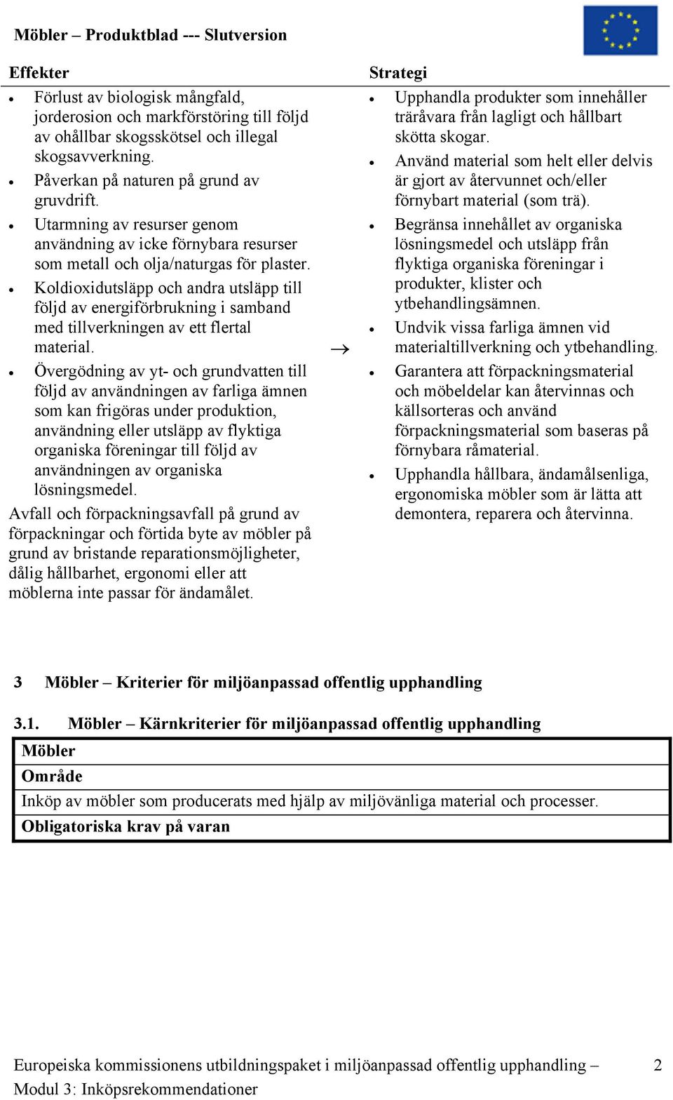 Koldioxidutsläpp och andra utsläpp till följd av energiförbrukning i samband med tillverkningen av ett flertal material.