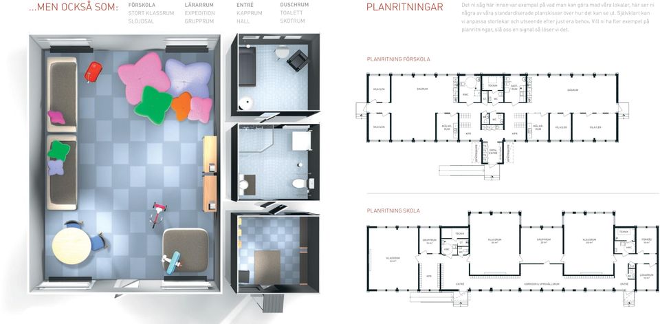 Vill ni ha fler exempel på planritningar, slå oss en signal så löser vi det. PLANRITNING FÖRSKOLA Vila/LEK DAGRUM TEKNIK SKÖT- RUM DAGRUM R ST.