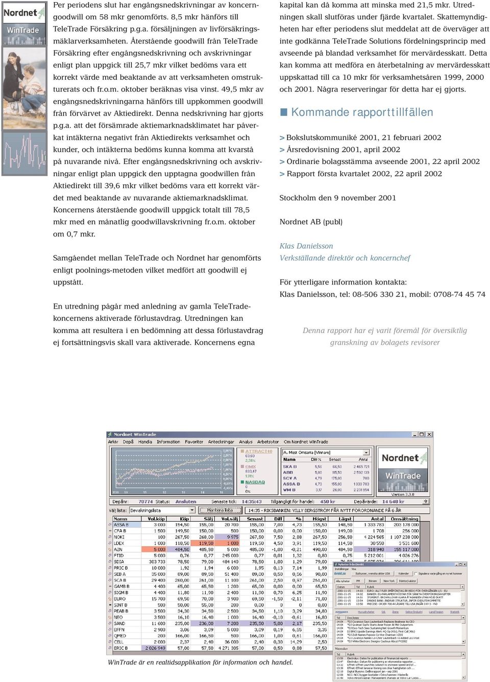 Återstående goodwill från TeleTrade inte godkänna TeleTrade Solutions fördelningsprincip med Försäkring efter engångsnedskrivning och avskrivningar avseende på blandad verksamhet för mervärdesskatt.