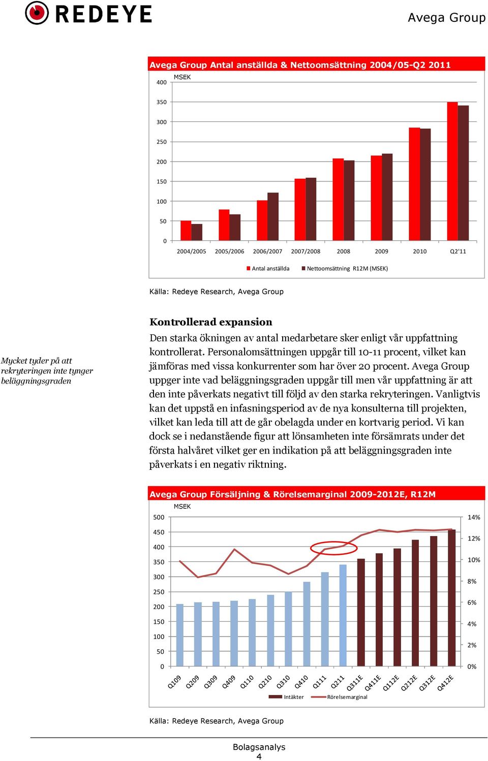 kontrollerat. Personalomsättningen uppgår till 10-11 procent, vilket kan jämföras med vissa konkurrenter som har över 20 procent.