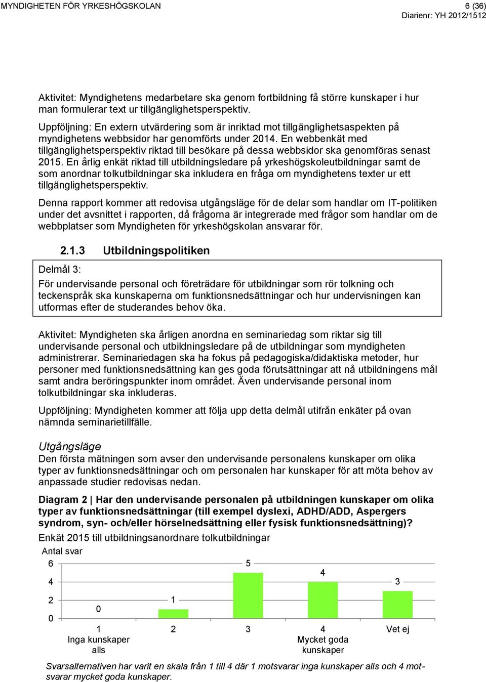 En webbenkät med tillgänglighetsperspektiv riktad till besökare på dessa webbsidor ska genomföras senast 2015.