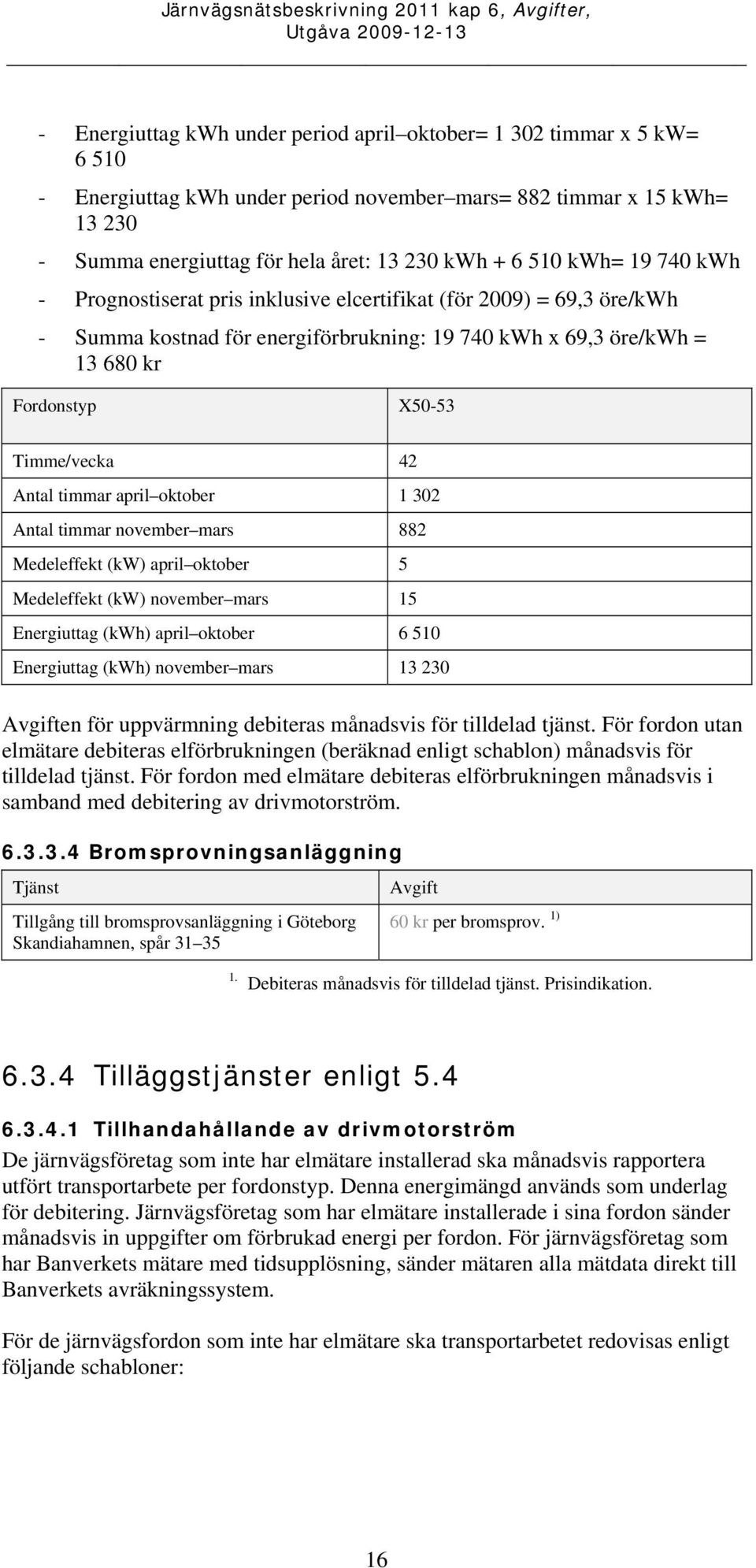 42 Antal timmar april oktober 1 302 Antal timmar november mars 882 Medeleffekt (kw) april oktober 5 Medeleffekt (kw) november mars 15 Energiuttag (kwh) april oktober 6 510 Energiuttag (kwh) november