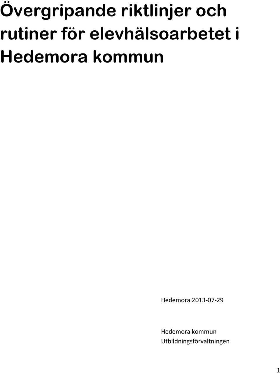 Hedemora kommun Hedemora