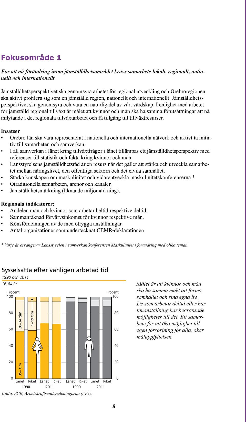 I enlighet med arbetet för jämställd regional tillväxt är målet att kvinnor och män ska ha samma förutsättningar att nå inflytande i det regionala tillväxtarbetet och få tillgång till