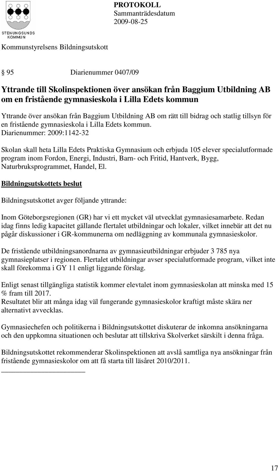 gymnasieskola i Lilla Edets kommun.