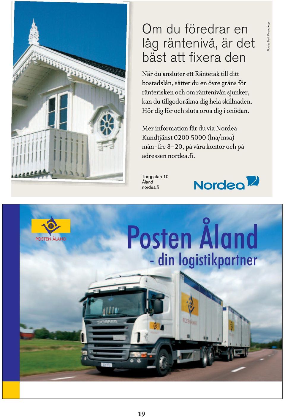 Finland Abp Torggatan 10 Åland nordea.