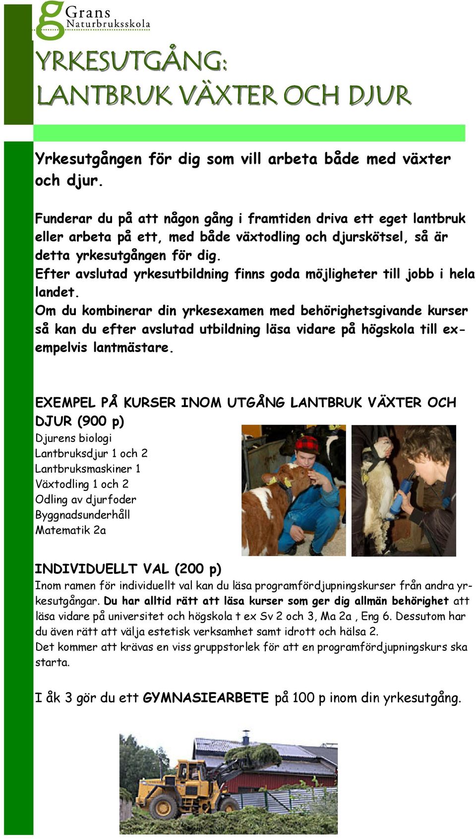 Efter avslutad yrkesutbildning finns goda möjligheter till jobb i hela landet.