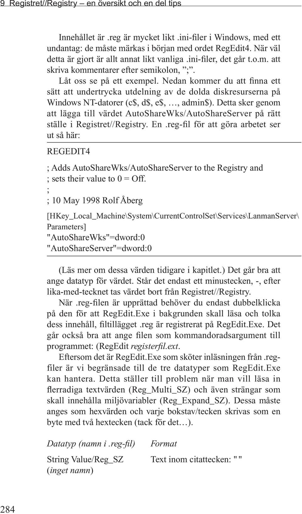 Nedan kommer du att finna ett sätt att undertrycka utdelning av de dolda diskresurserna på Windows NT-datorer (c$, d$, e$,, admin$).