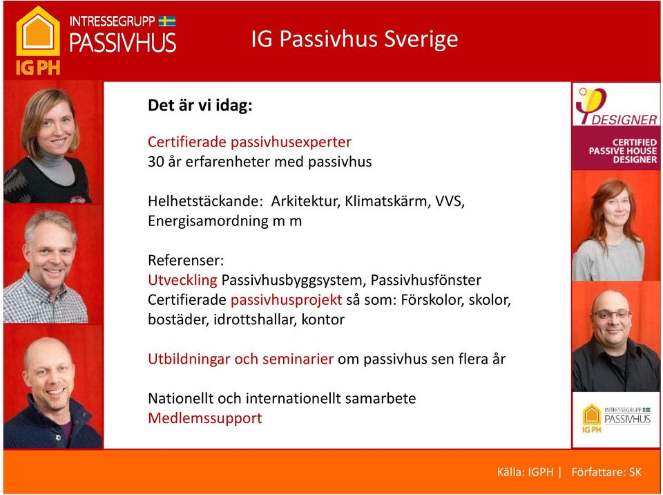 Passivhusfönster Certifierade passivhusprojekt så som: Förskolor, skolor, bostäder, idrottshallar, kontor