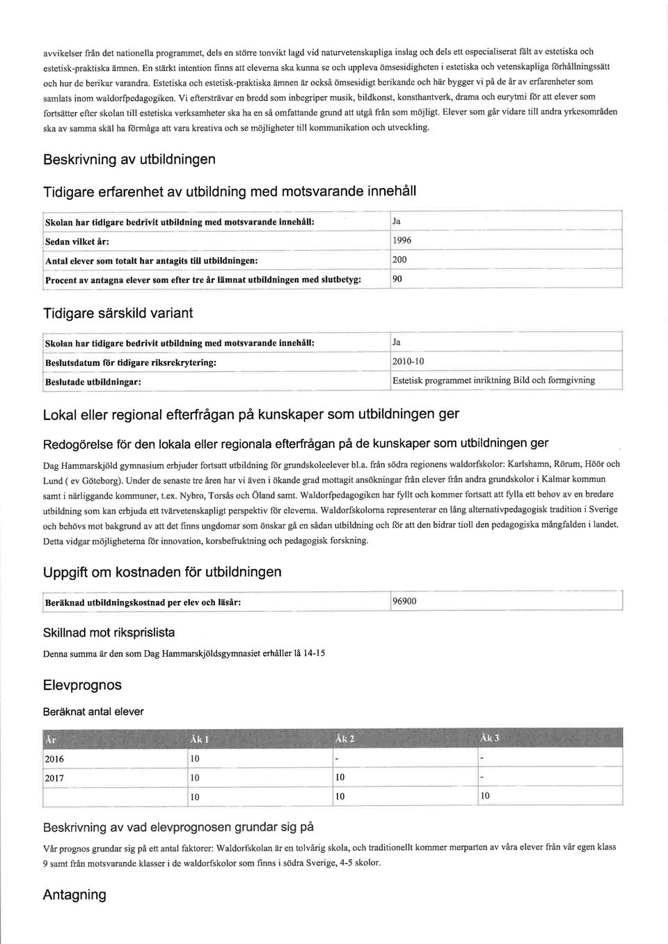 Estetiska och estetisk-praktiska ämnen är också ömsesidigt berikande och här bygger vi på de år av erfarenheter som samlats inom waldorfpedagogiken.