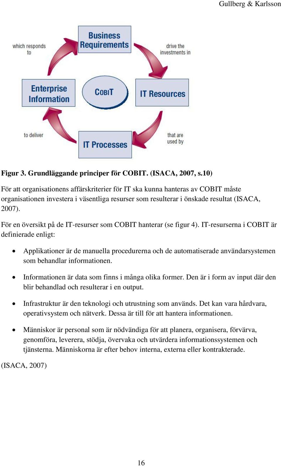 För en översikt på de IT-resurser som COBIT hanterar (se figur 4).