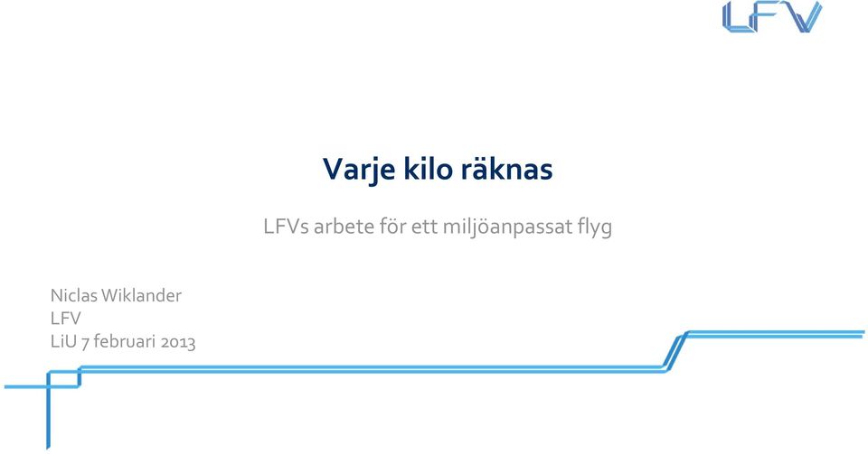 miljöanpassat flyg