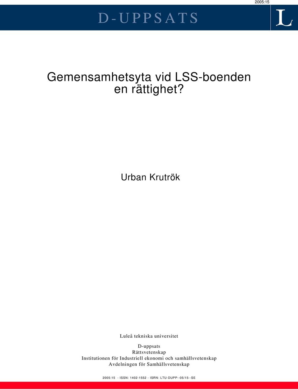 Institutionen för Industriell ekonomi och samhällsvetenskap