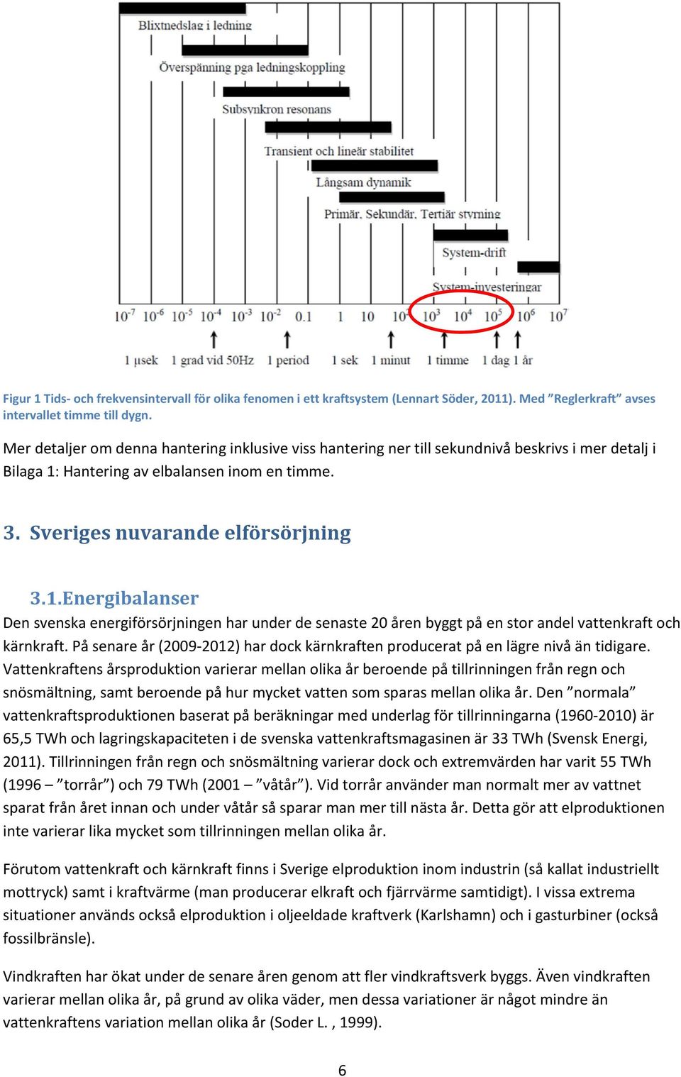 Hantering av elbalansen inom en timme. 3. Sveriges nuvarande elförsörjning 3.1.