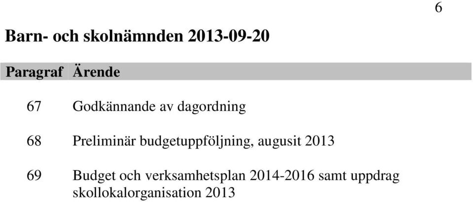 budgetuppföljning, augusit 2013 Budget och