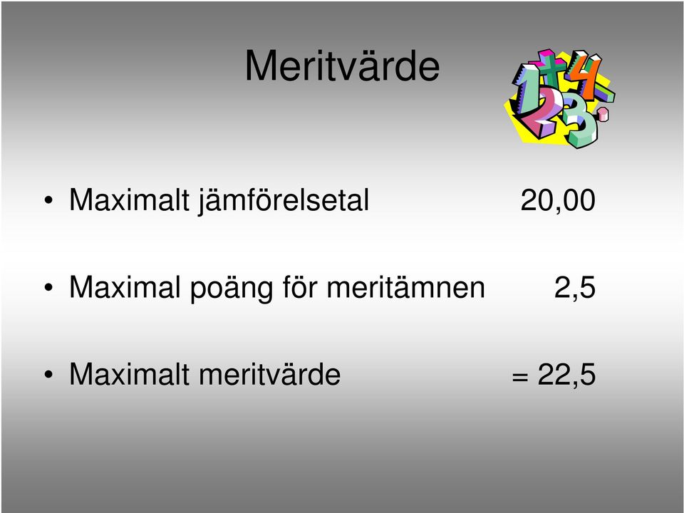 Maximal poäng för