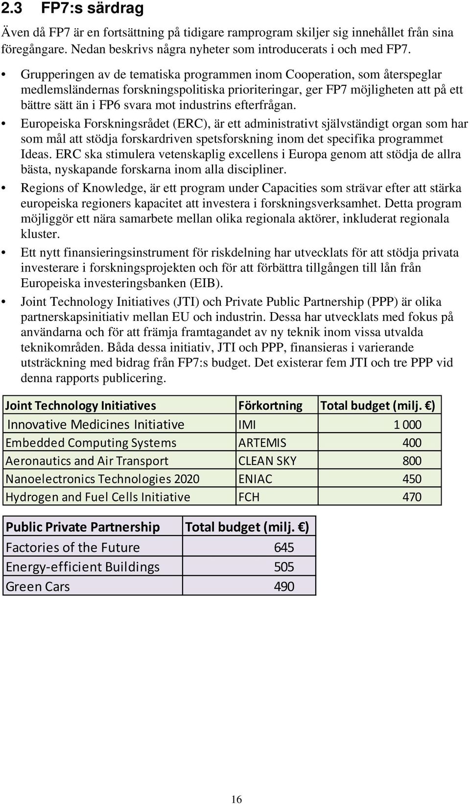 efterfrågan. Europeiska Forskningsrådet (ERC), är ett administrativt självständigt organ som har som mål att stödja forskardriven spetsforskning inom det specifika programmet Ideas.