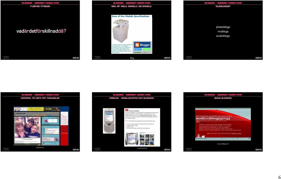 photoblogs moblogs audioblogs exempel på värd för